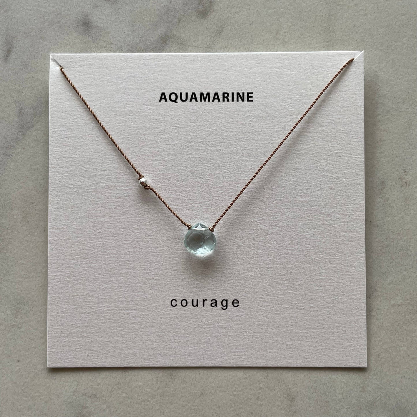 Aquamarine Necklace- Courage, Soulsilk