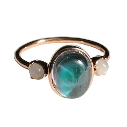 Moonstone Accent Mood Ring, Gold