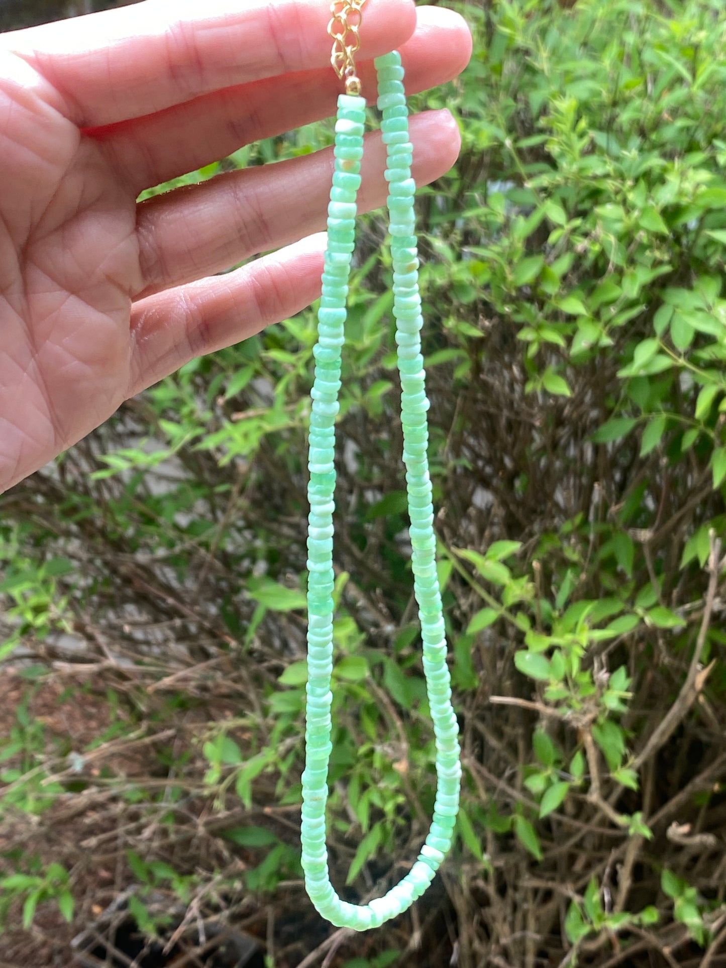 Peruvian Green Opal Necklace