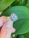 Herkimer Diamond Ring, Size 8, Sterling Silver