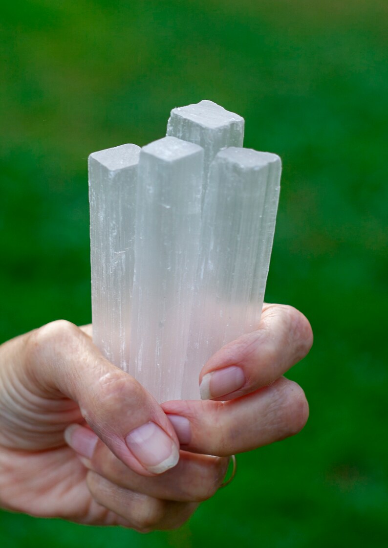 Selenite Rods 4 pack, 4in Selenite Sticks