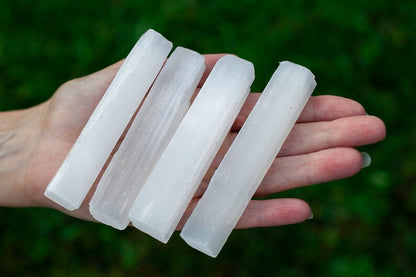 Selenite Rods 4 pack, 4in Selenite Sticks