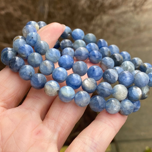 Kyanite Bead Bracelet, 8mm