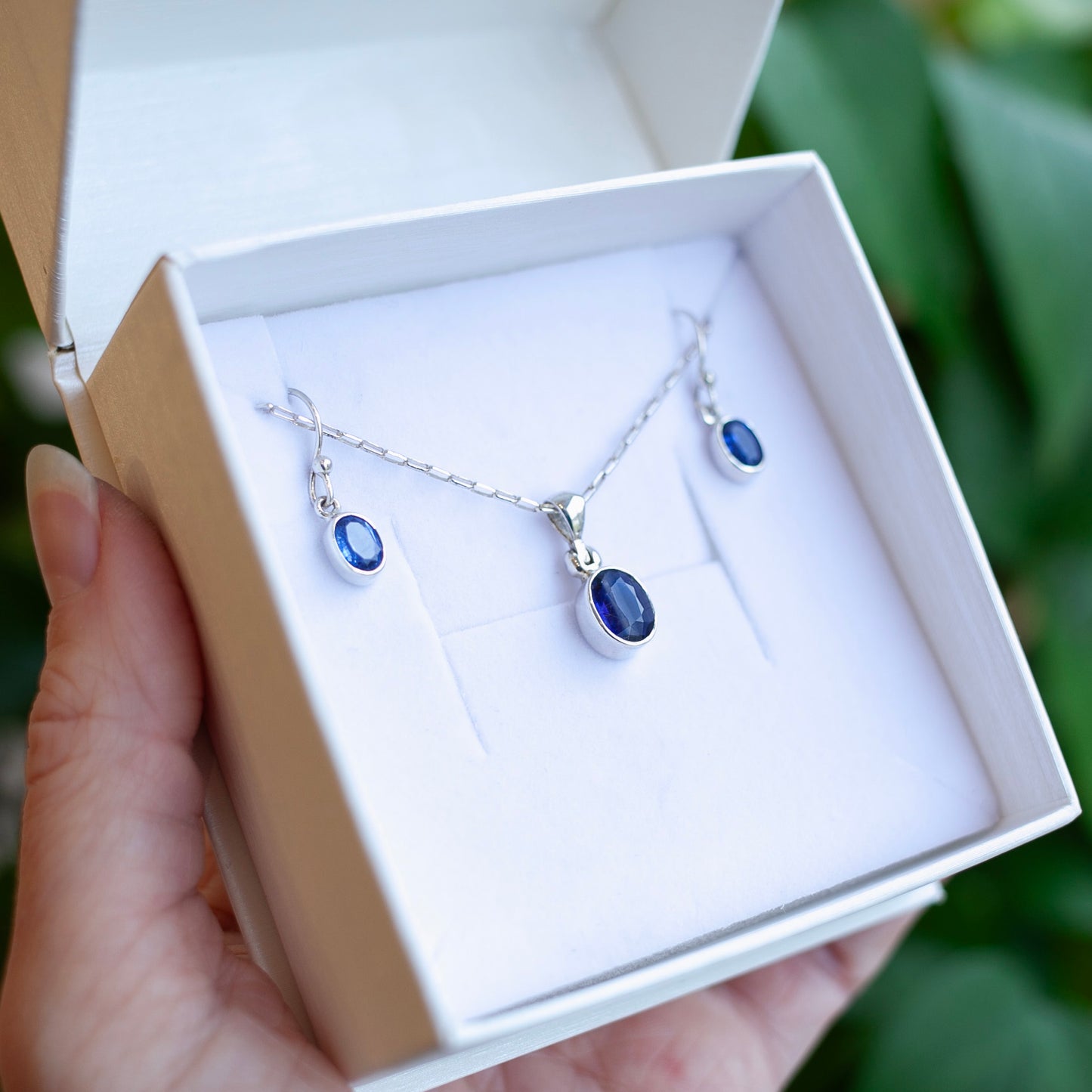 Kyanite Necklace and Earrings Set