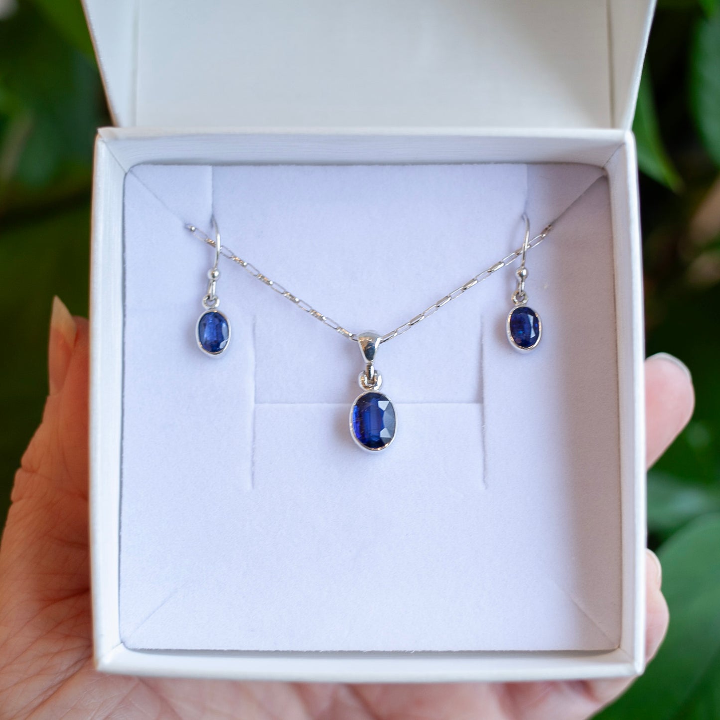 Kyanite Necklace and Earrings Set