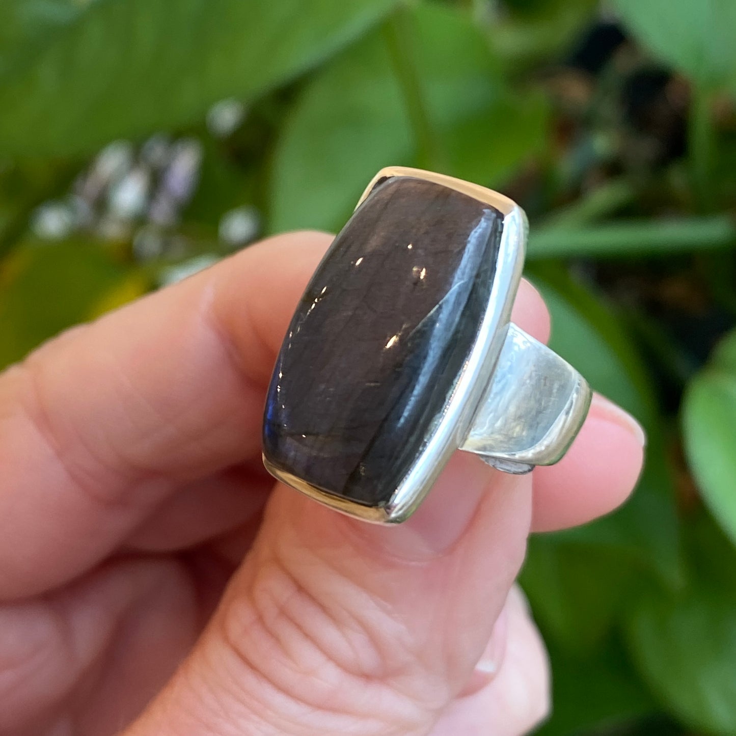 Purple Labradorite Ring, Size 5.5