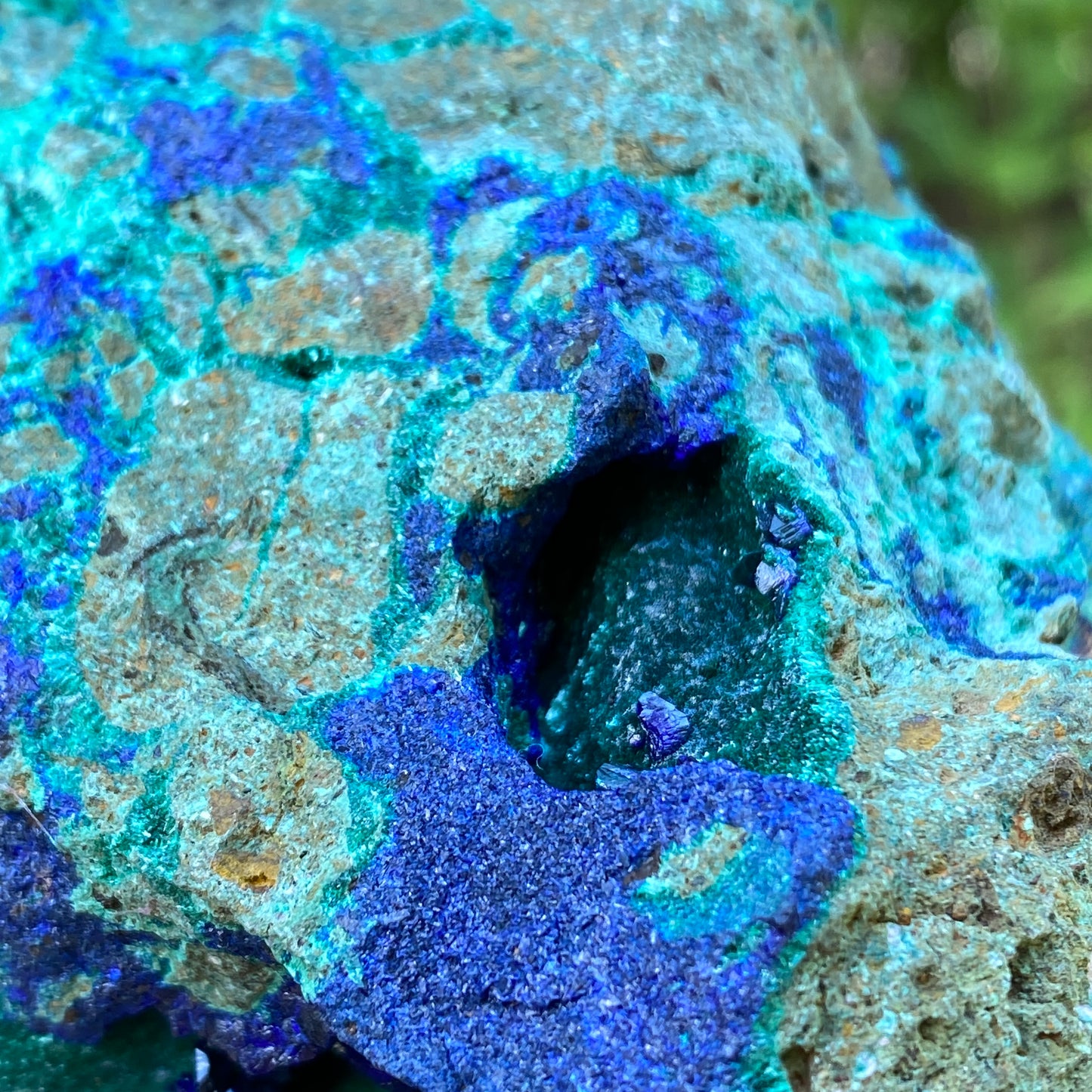Azurite, Malachite Crystal