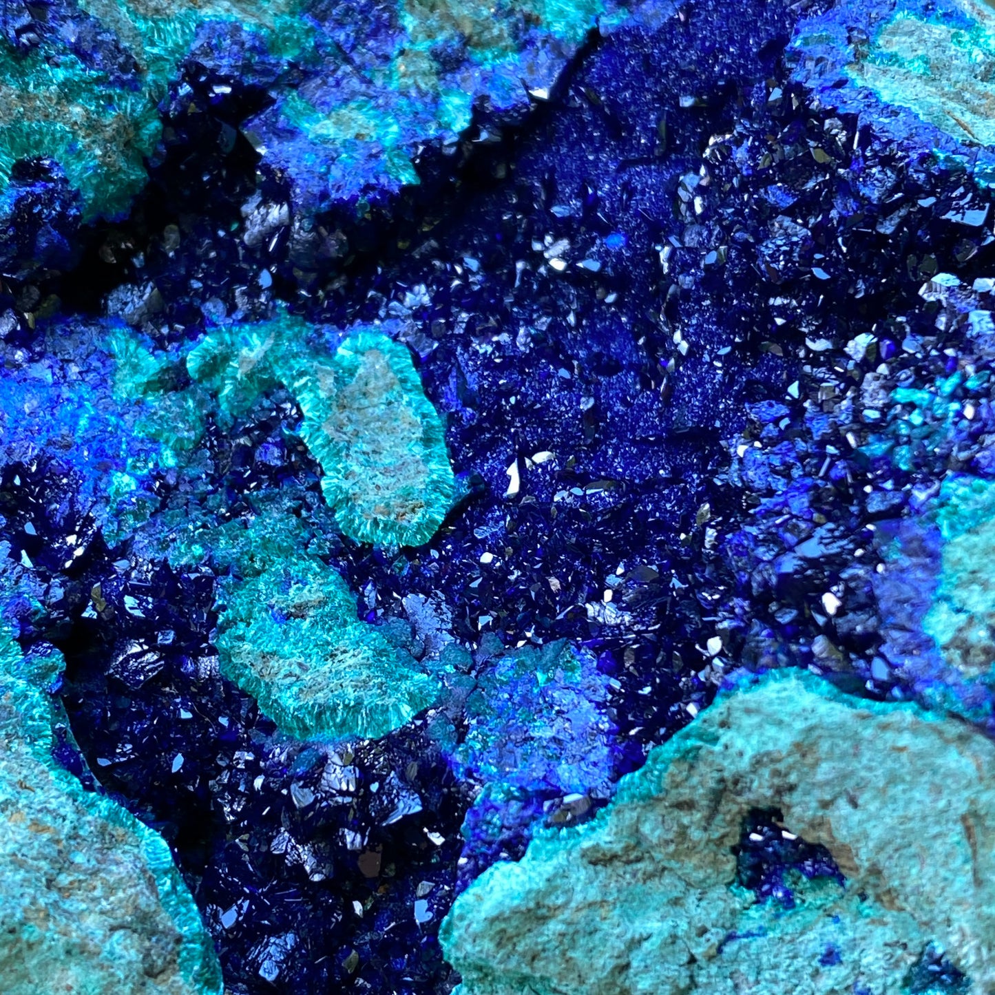 Azurite, Malachite Crystal