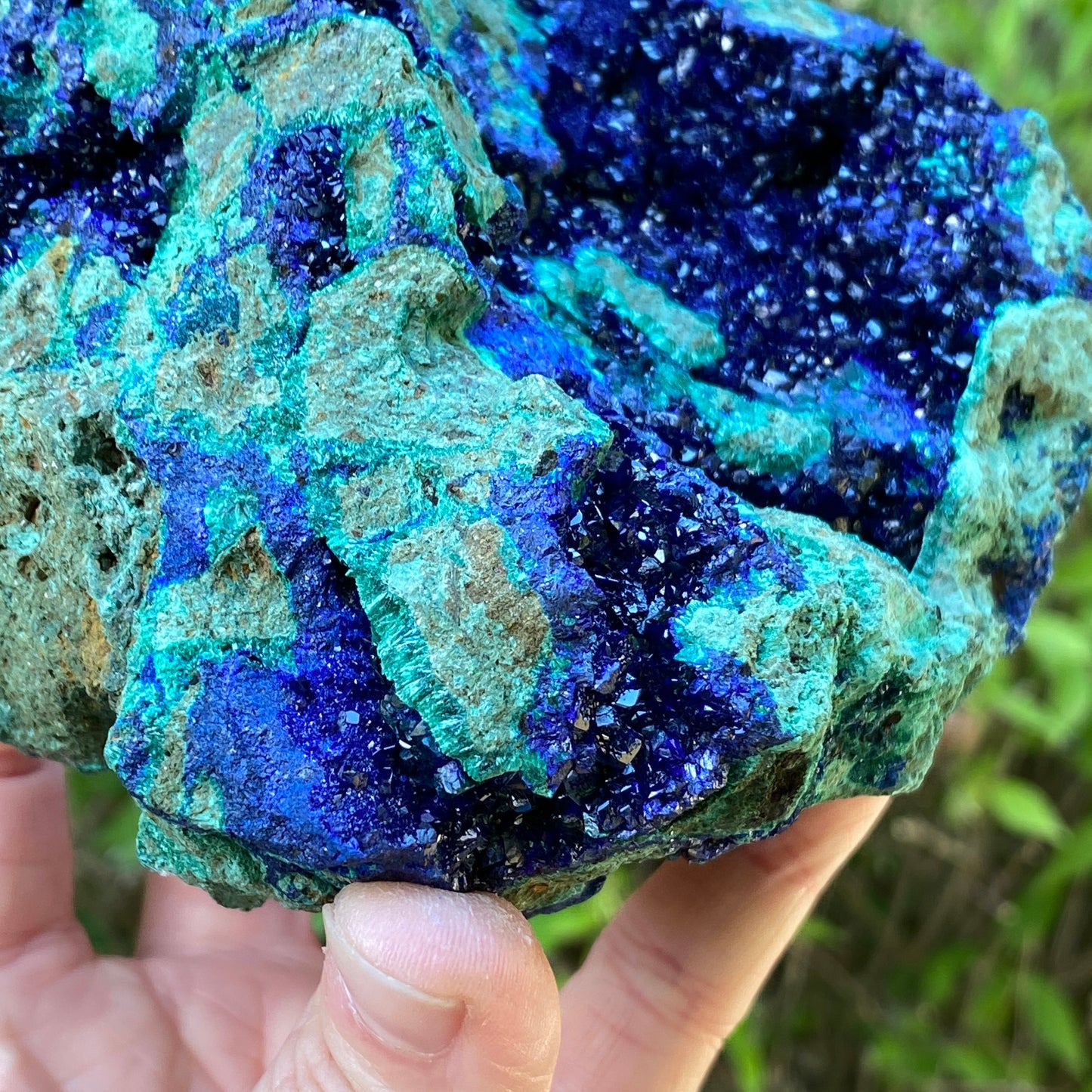 Azurite, Malachite Crystal