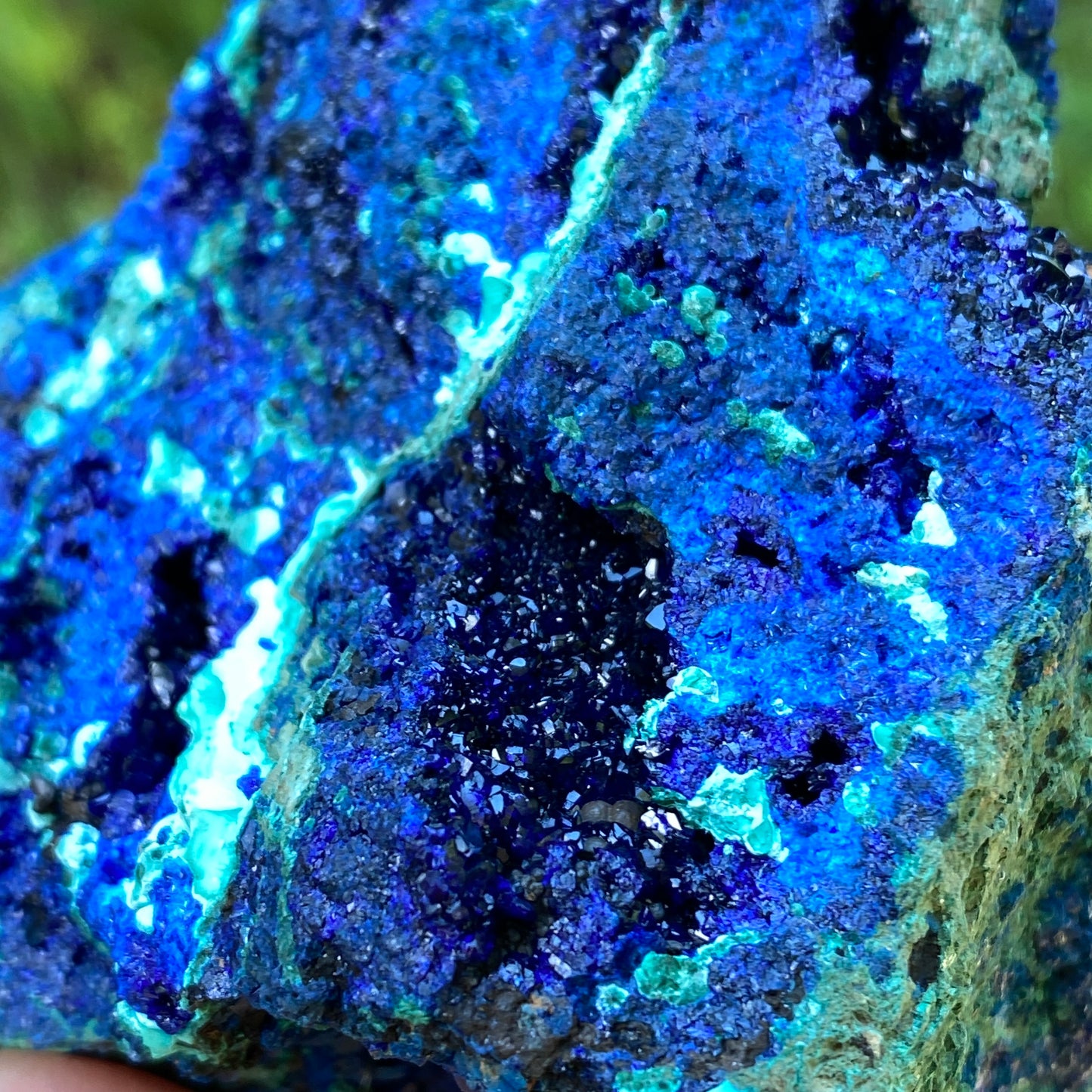 Azurite, Malachite Crystal