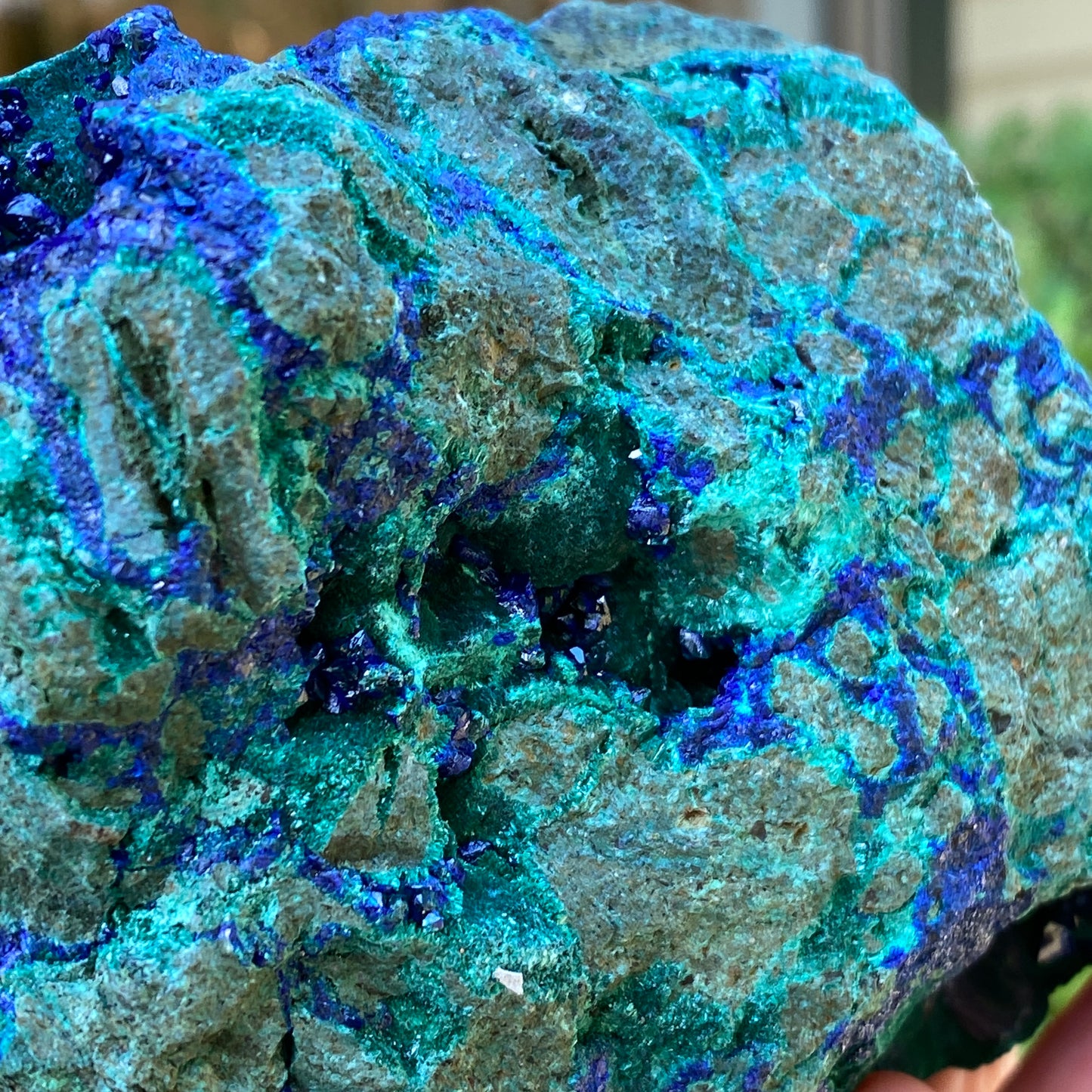 Azurite, Malachite Crystal