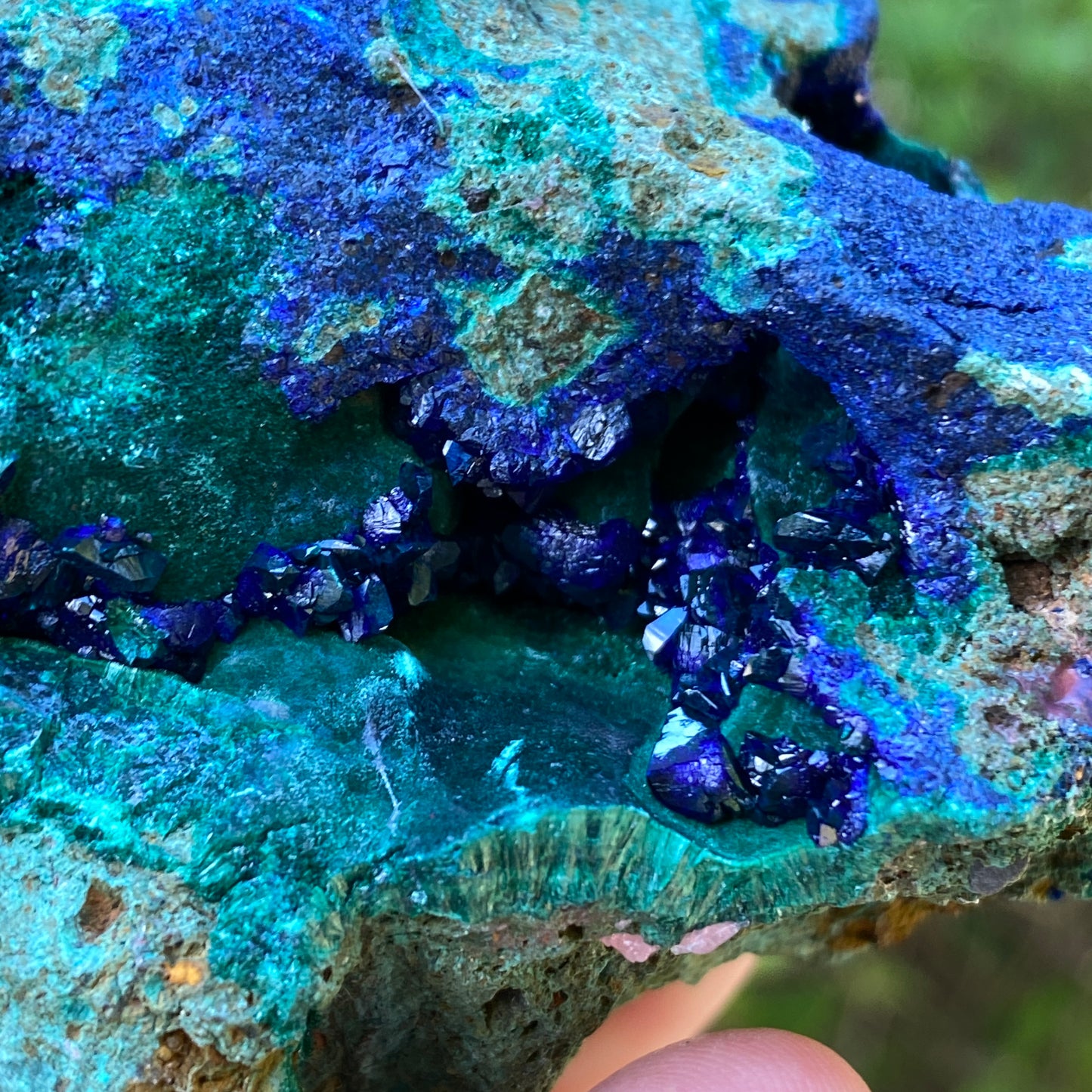 Azurite, Malachite Crystal