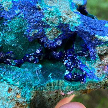 Azurite, Malachite Crystal