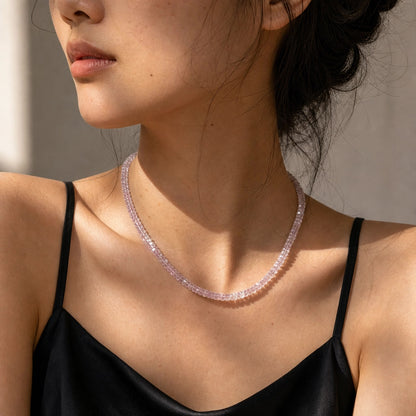 French Rose Amethyst Necklace