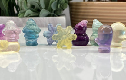 Tiny Fluorite Christmas Carving