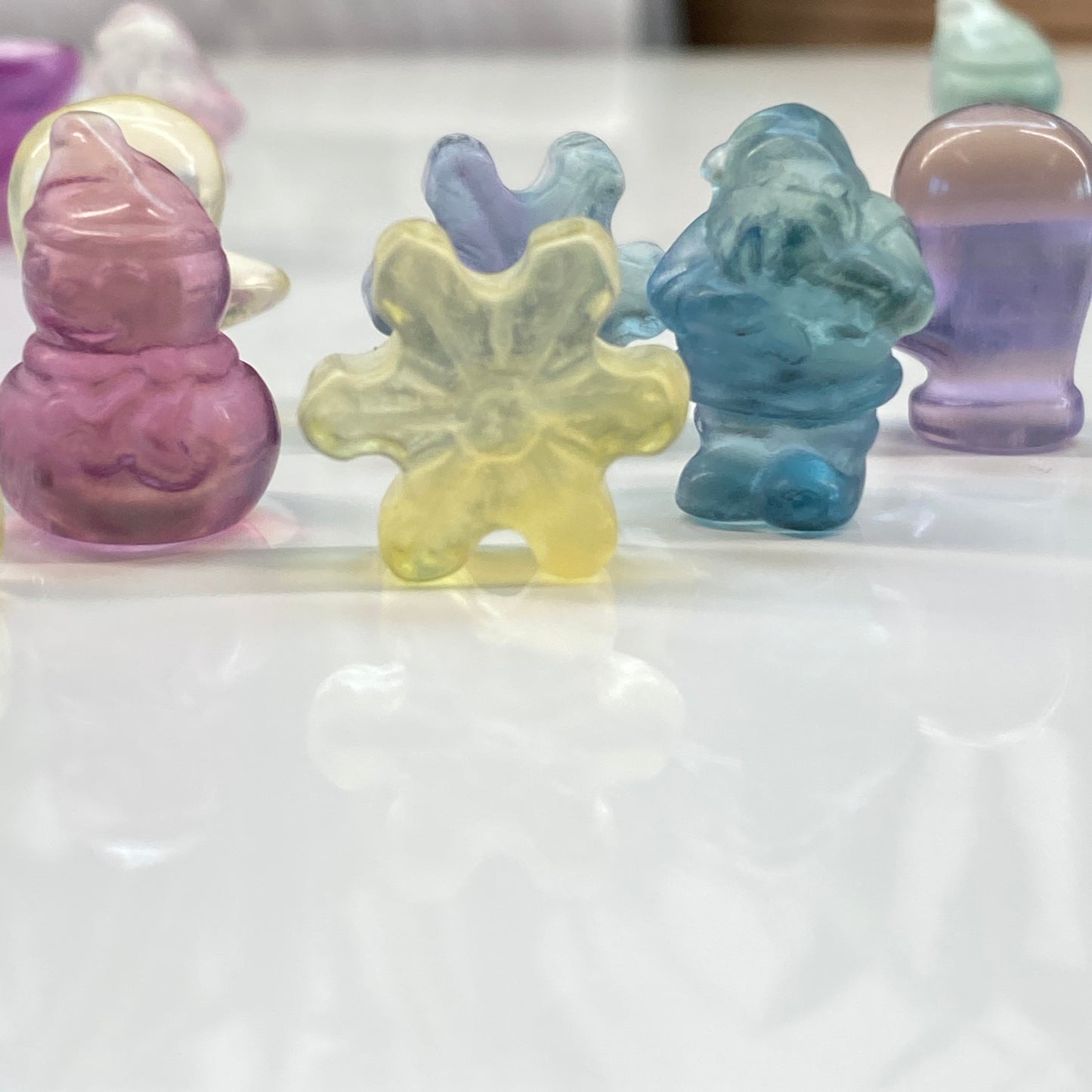 Tiny Fluorite Christmas Carving