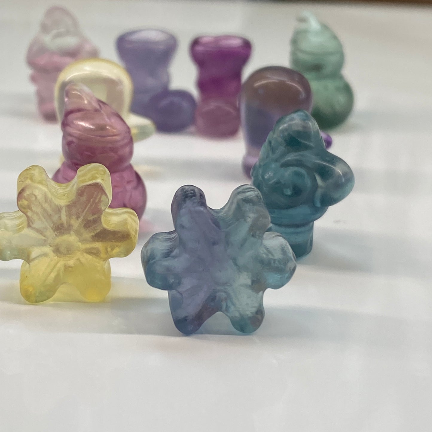 Tiny Fluorite Christmas Carving