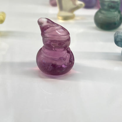 Tiny Fluorite Christmas Carving