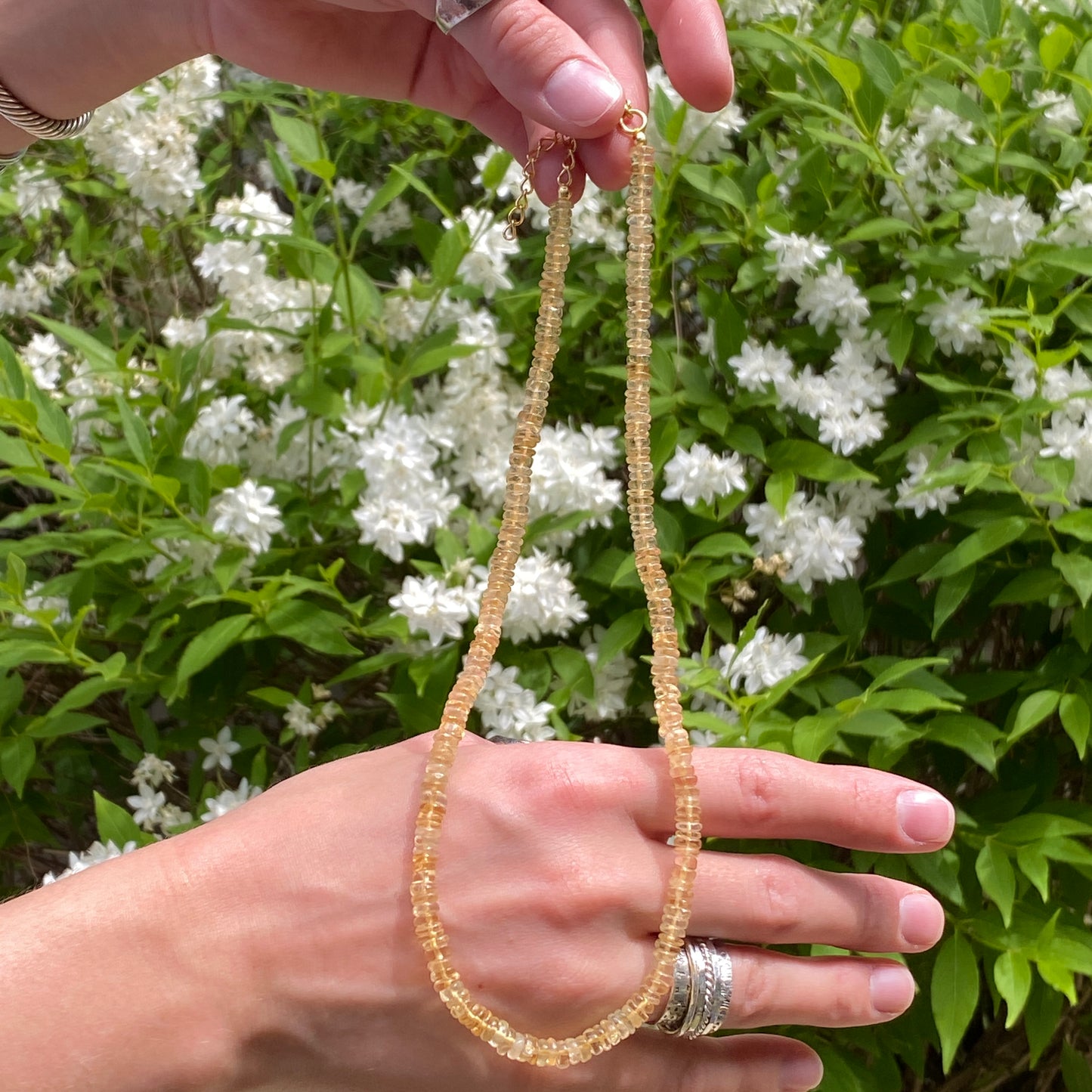 Natural Citrine Crystal Necklace