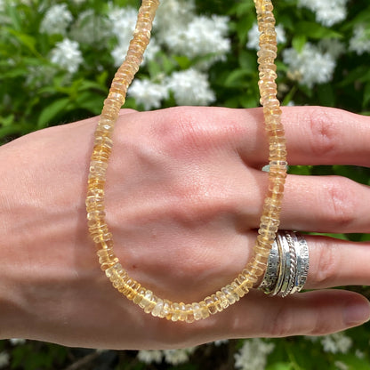 Natural Citrine Crystal Necklace