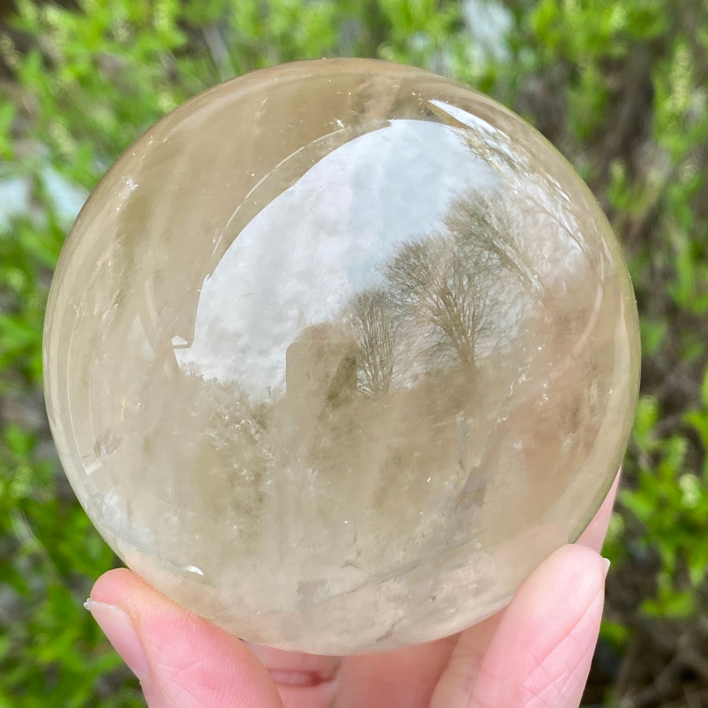 Natural Citrine Sphere, 3in, old stock