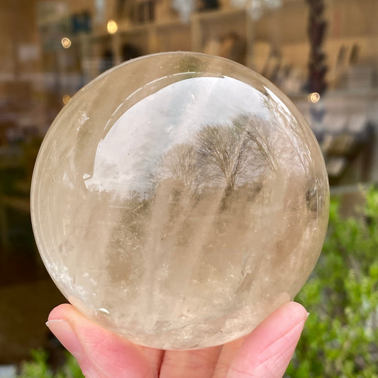 Natural Citrine Sphere, 3in, old stock