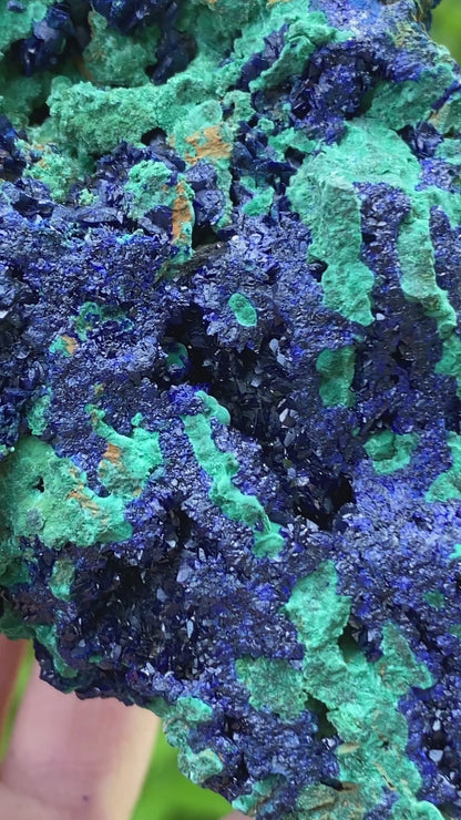 Azurite with Malachite