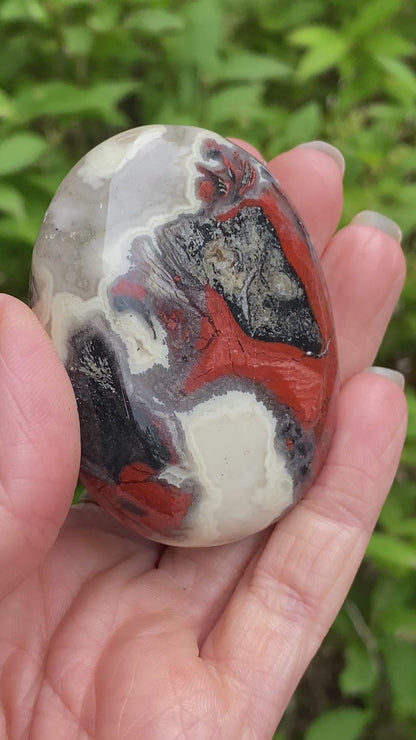 Red Jasper Palm Stone