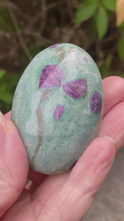 Ruby Fuchsite Palm Stone