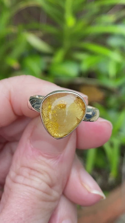 Baltic Amber RIng, Size 8.5
