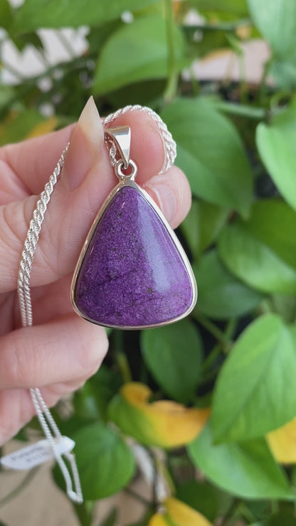 Purpurite Pendant, Sterling Silver