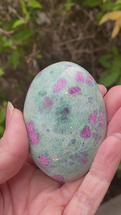 Ruby Fuchsite Palm Stone