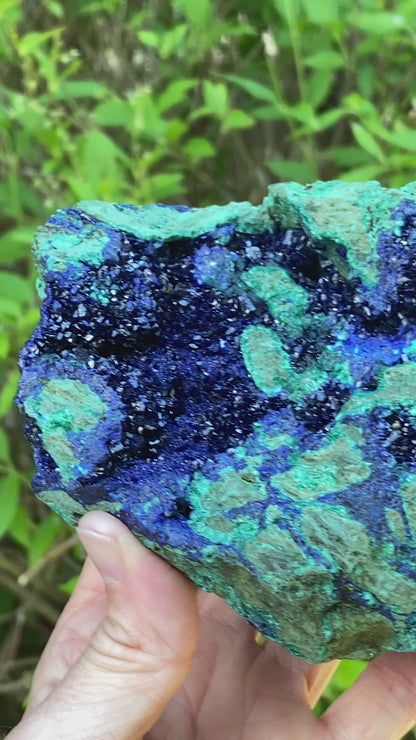Azurite, Malachite Crystal