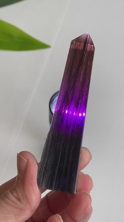 Gem Lepidolite Tower