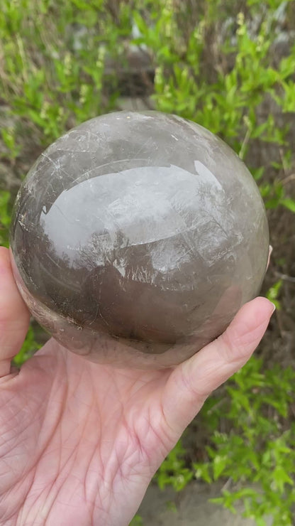 Large Smoky Quartz Sphere, 4in