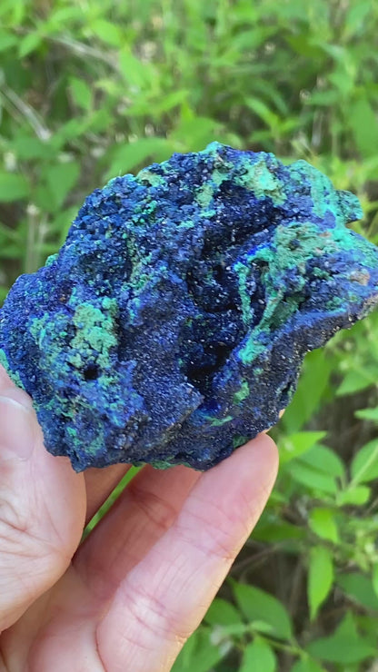 Azurite, Malachite Crystal