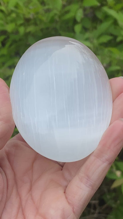 Selenite Palm Stone, Large