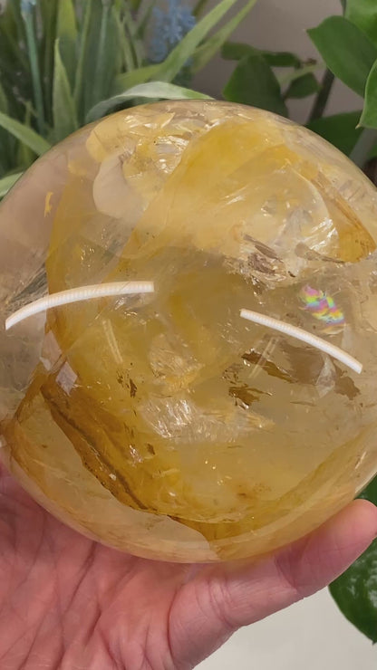 Gold Quartz Sphere, 4in
