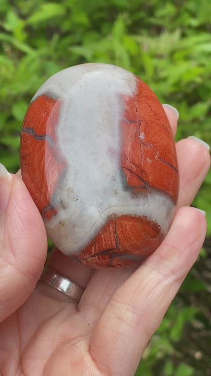 Red Jasper Palm Stone
