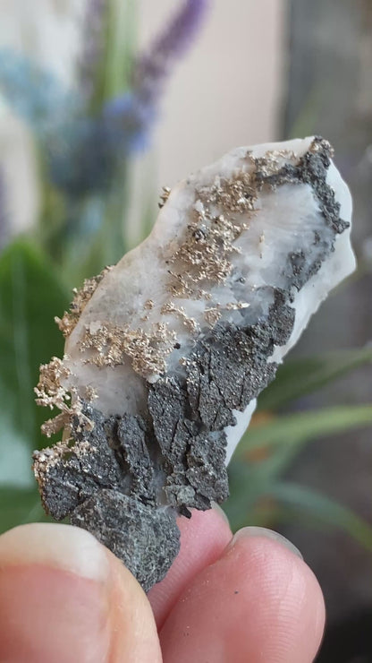 Native Silver on Calcite, Zgounder Morocco