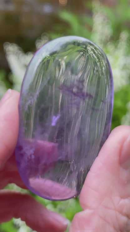 Purple Fluorite Palm Stone