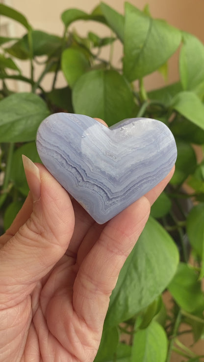 Blue Lace Agate Heart