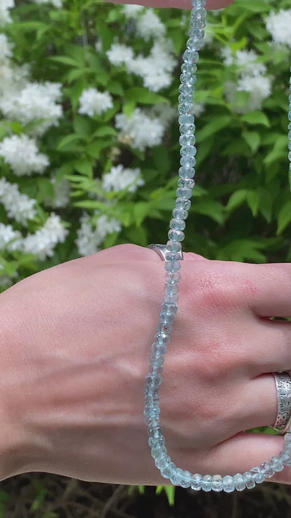 Faceted Aquamarine Necklace