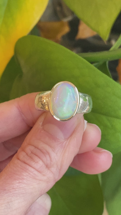 Ethiopian Opal Ring, Size 8