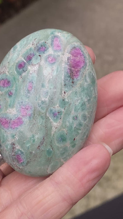 Ruby Fuchsite Palm Stone