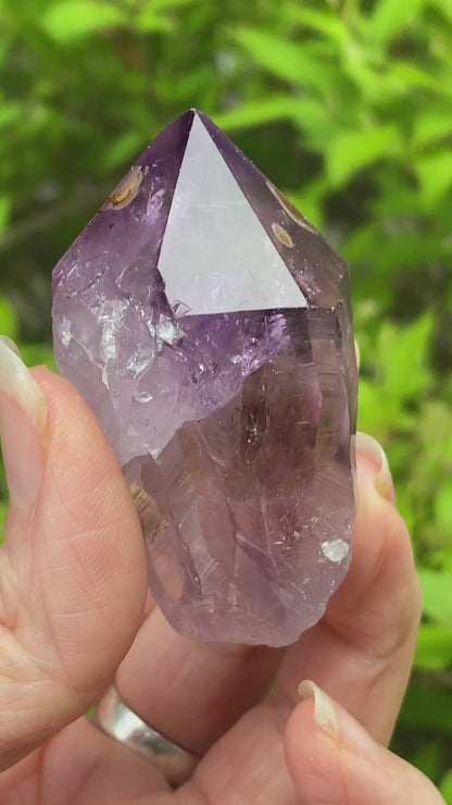 Amethyst Point with Cristobalite