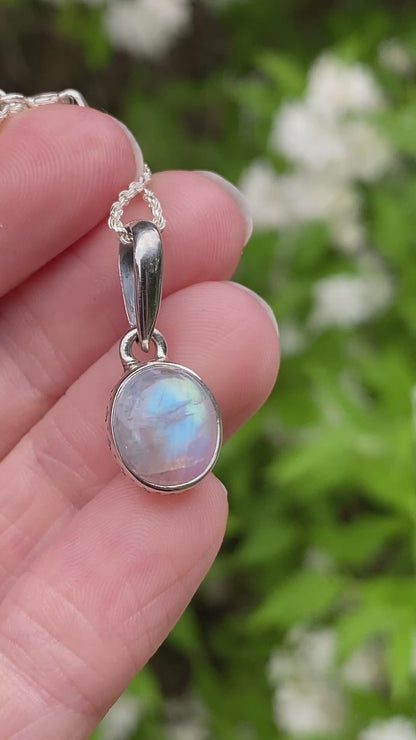Round Moonstone Pendant