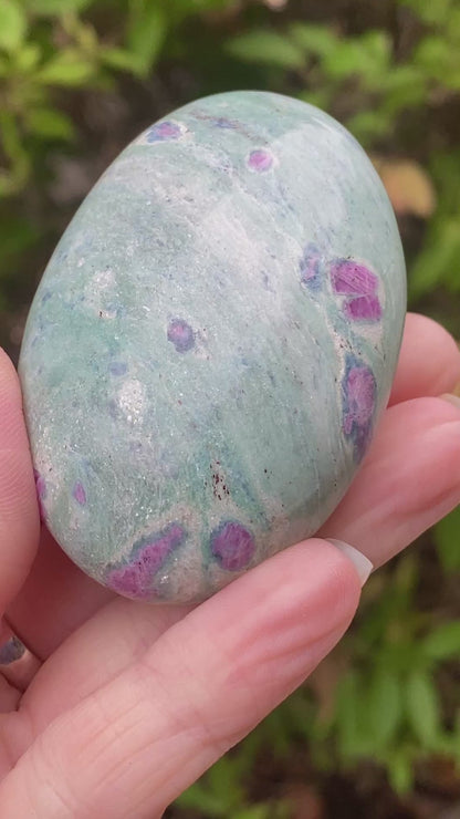 Ruby Fuchsite Palm Stone