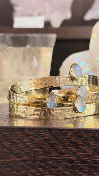 Moonstone Cuff Bracelet, Fair Trade