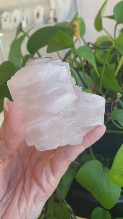 Pink Poker Chip Calcite with Pyrite, New Deposit, Hunan